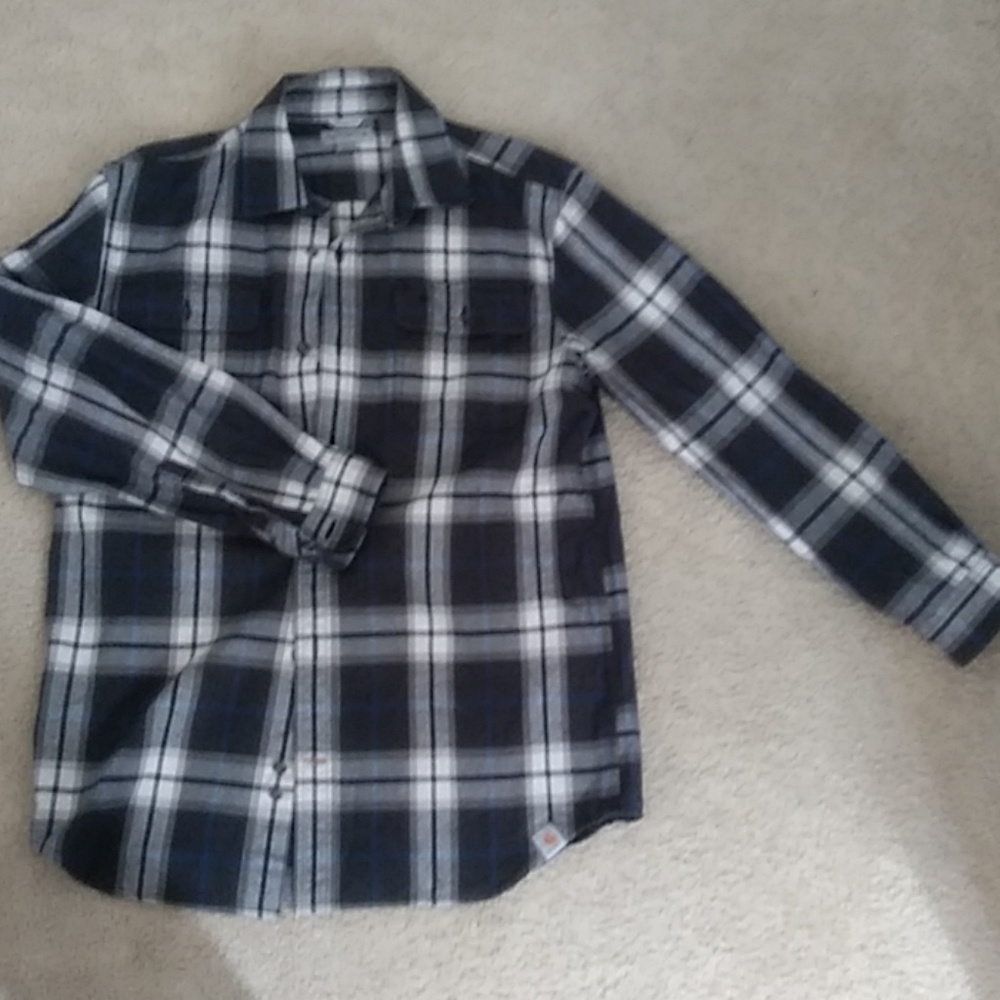 Blue silver Carhartt flannel